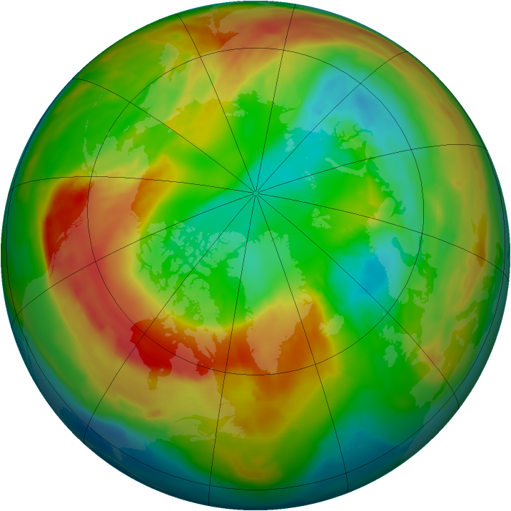 Arctic ozone map for 28 February 2011